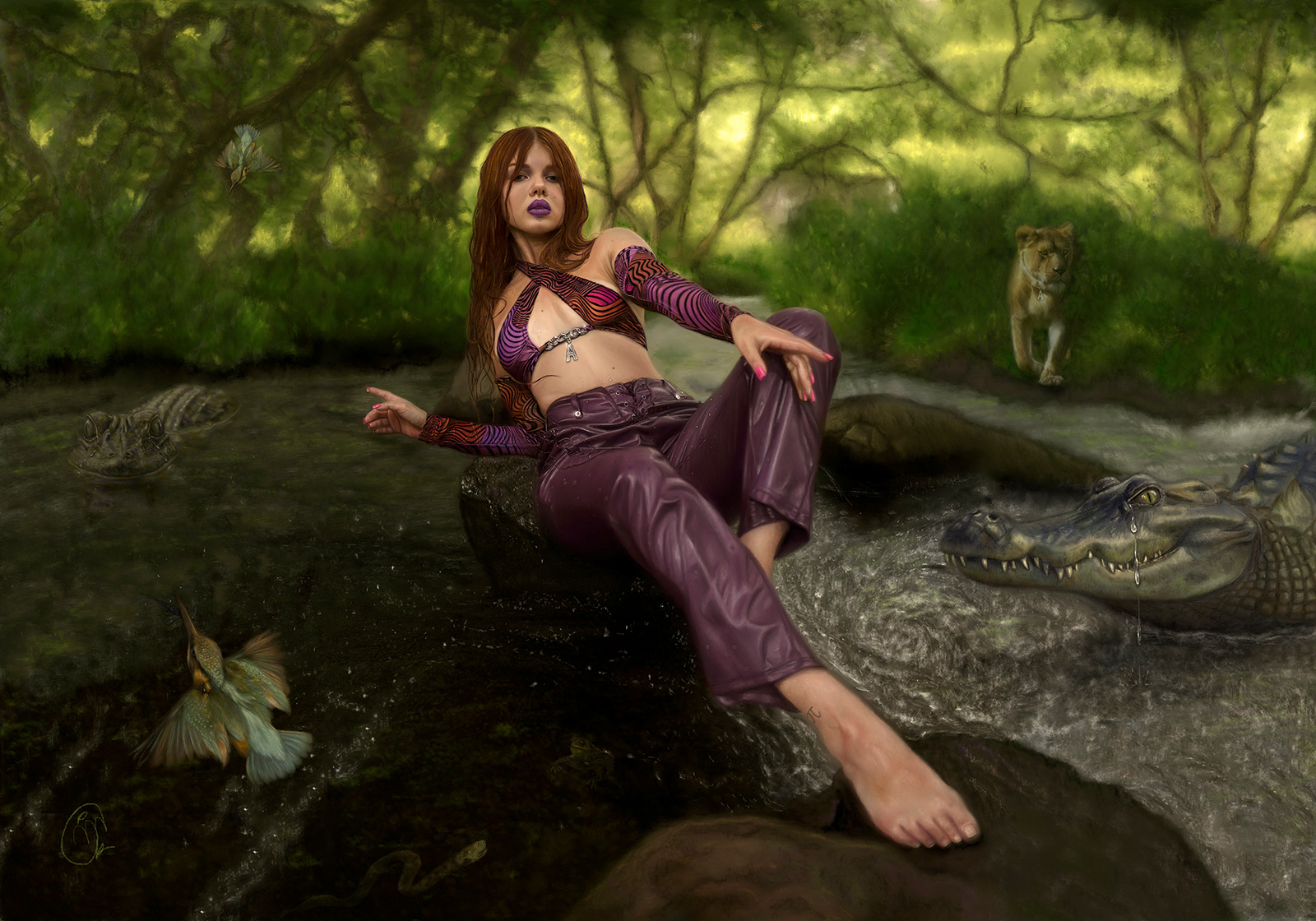 "Aguas turbulentas" - 100 x 70 cm